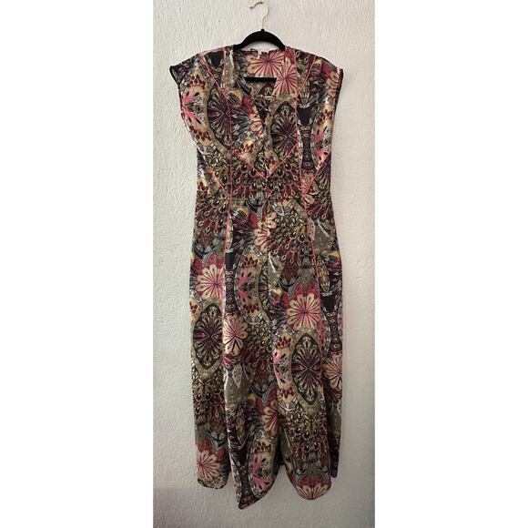 Sandro Womens Floral Print Tie Closure Maxi Dress Multi Colored Size 1 - Picture 4 of 16